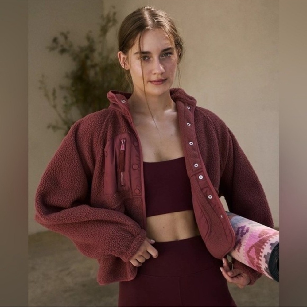 Free people hit the slopes fleece jacket